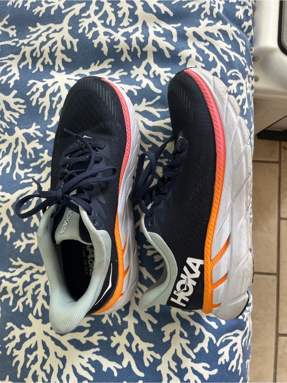 Hoka One One Clifton 7 Navy Running Shoe